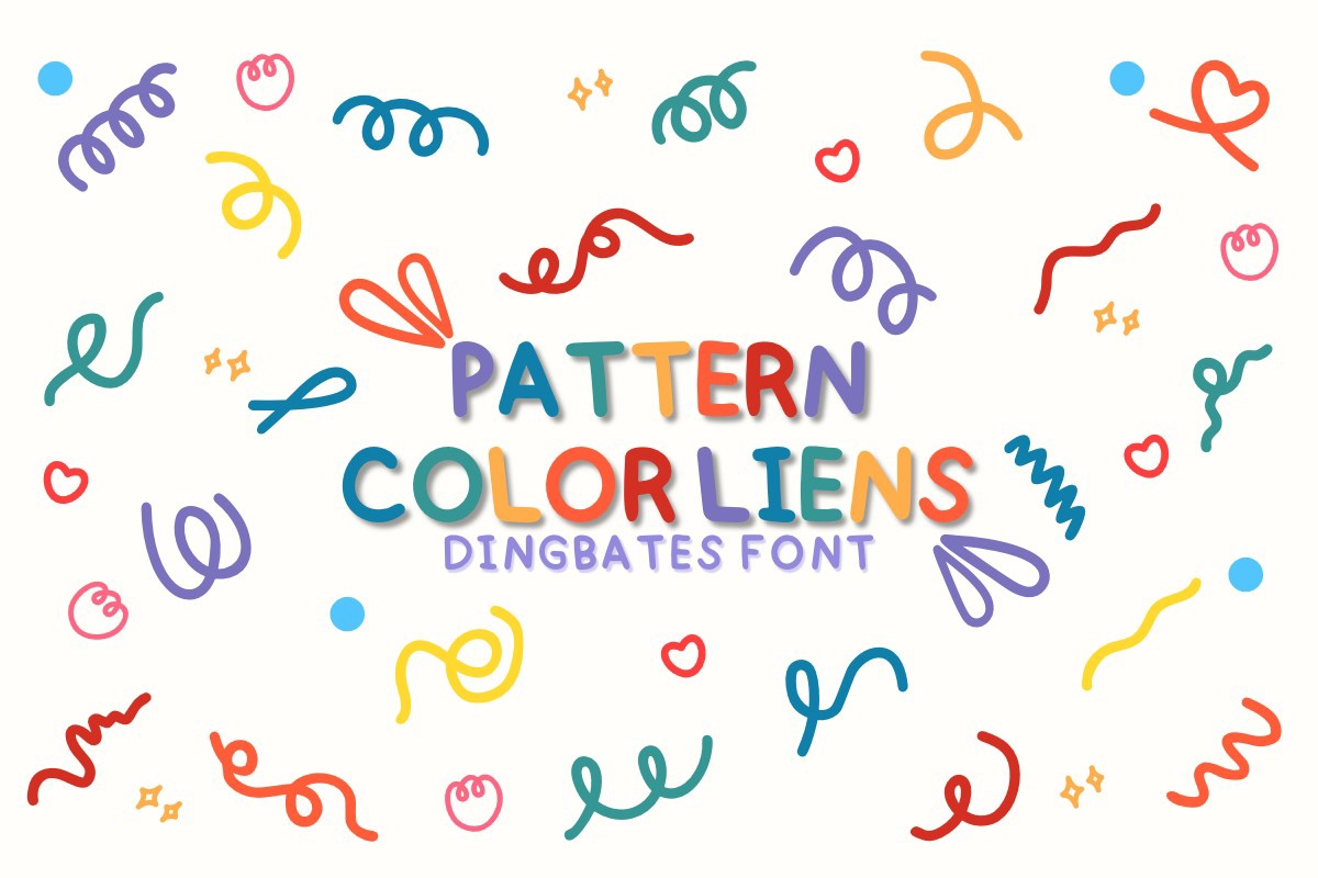 Пример шрифта Pattern Color Lines