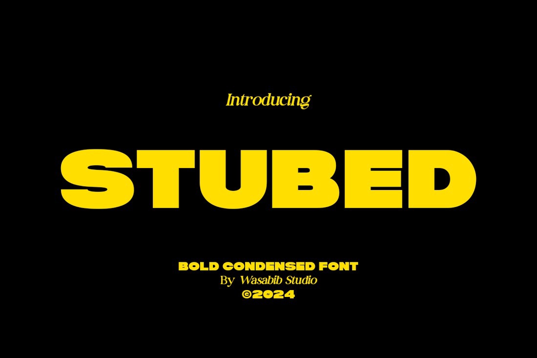 Пример шрифта WS Stubed