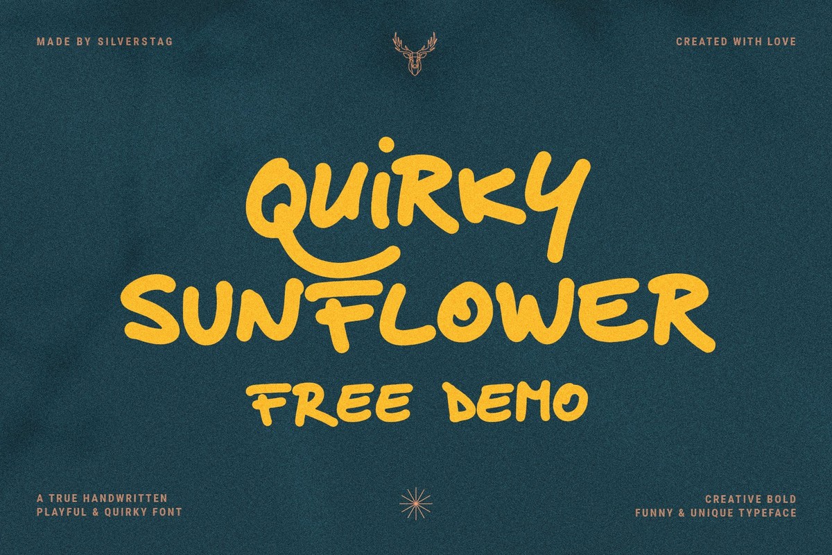 Пример шрифта Quirky Sunflower