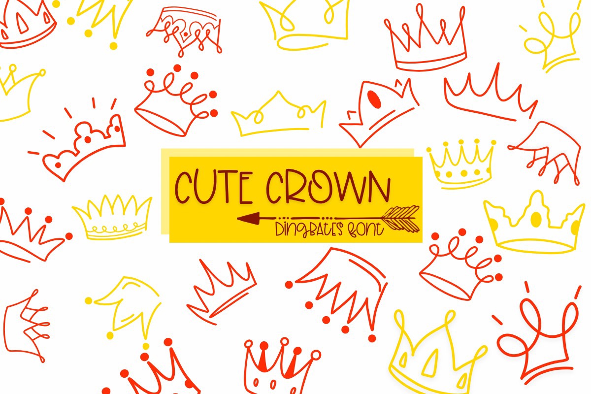 Пример шрифта Cute Crown