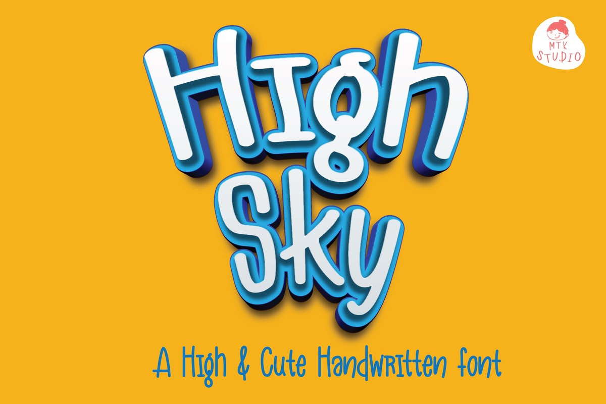 Пример шрифта Highsky