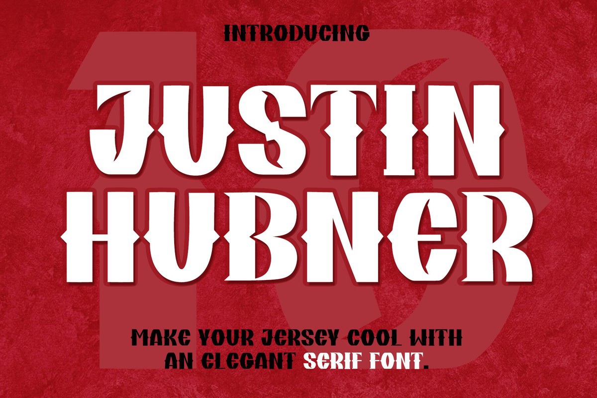 Пример шрифта Justin Hubner