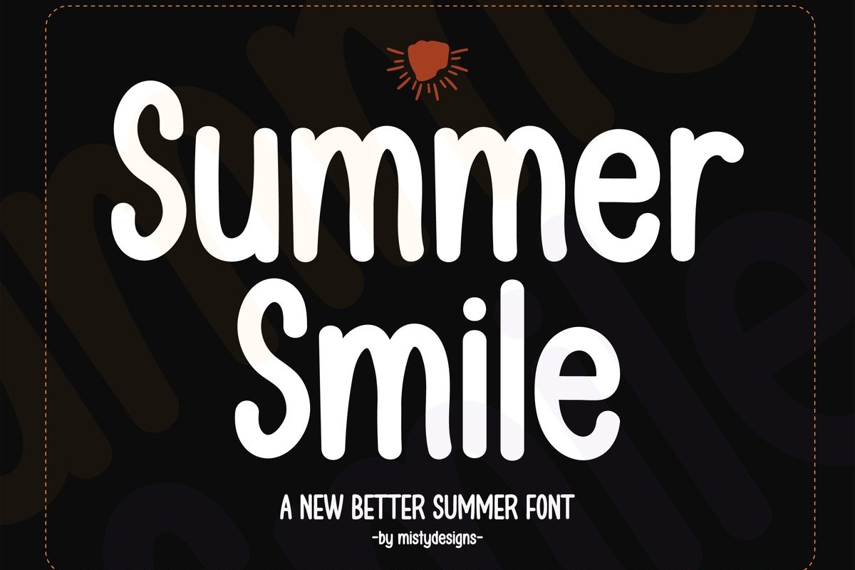 Пример шрифта Summer Smile