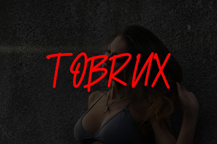 Пример шрифта Tobrux