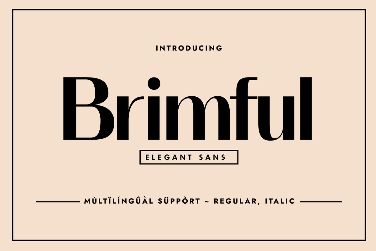 Пример шрифта Brimful