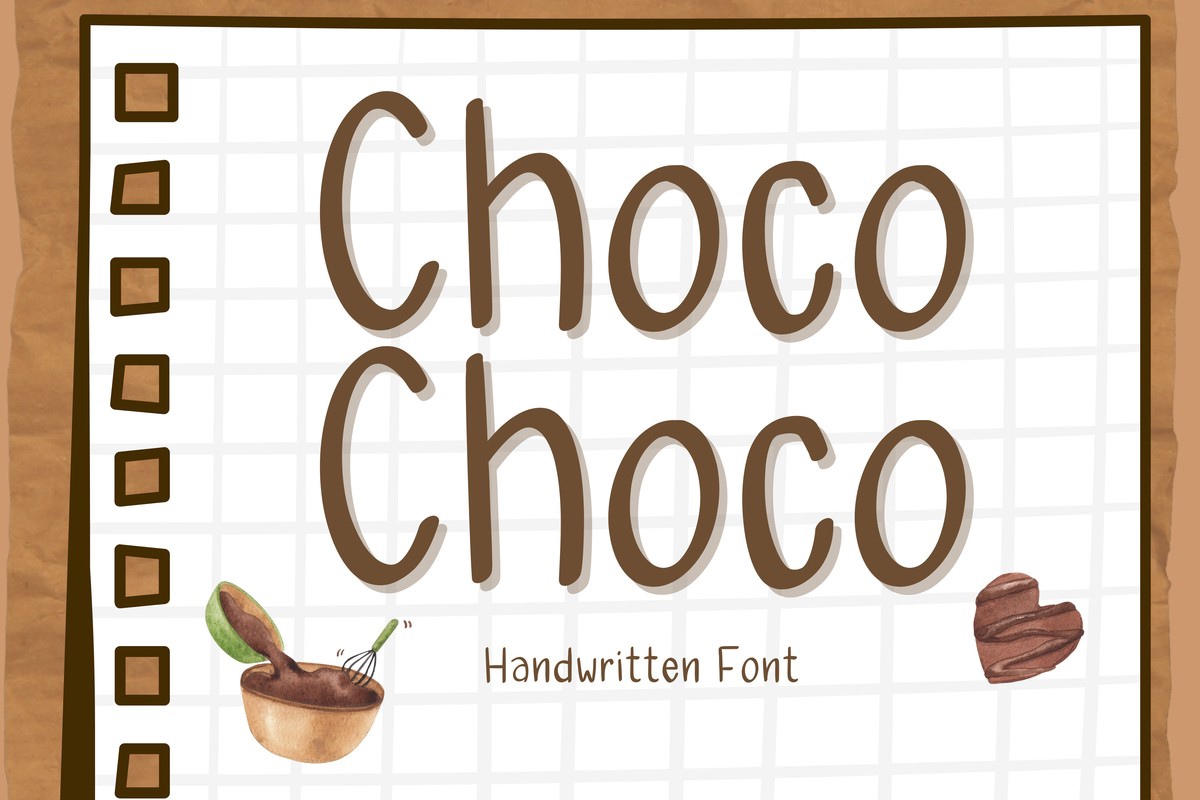 Пример шрифта Choco Choco