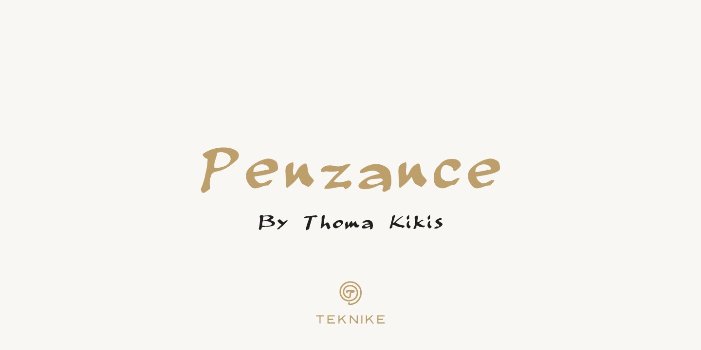 Пример шрифта Penzance