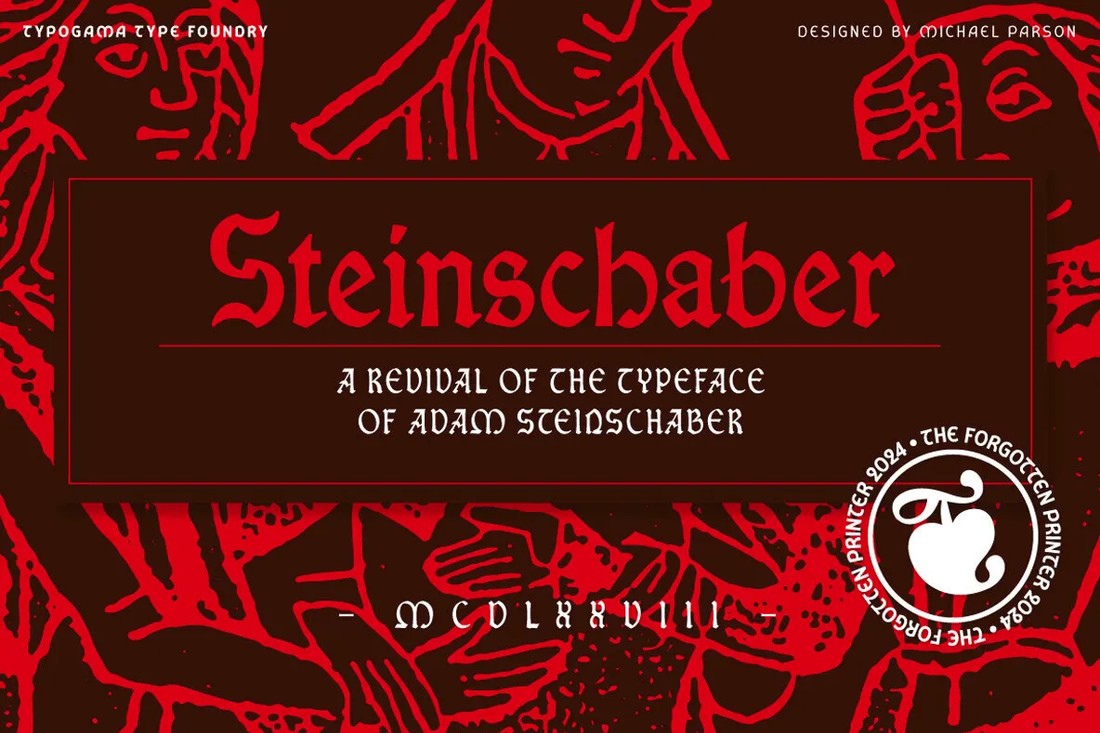 Пример шрифта Steinschaber