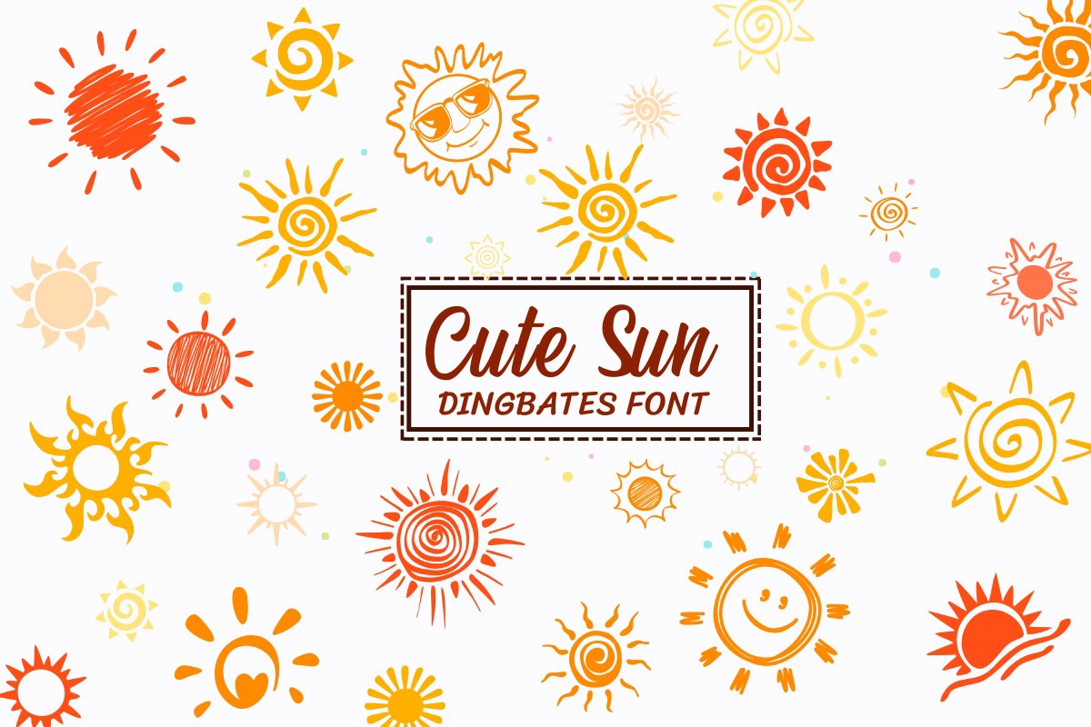 Пример шрифта Cute Sun