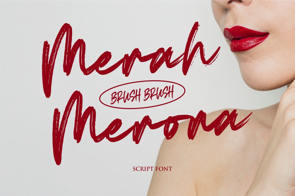 Пример шрифта Merah Merona