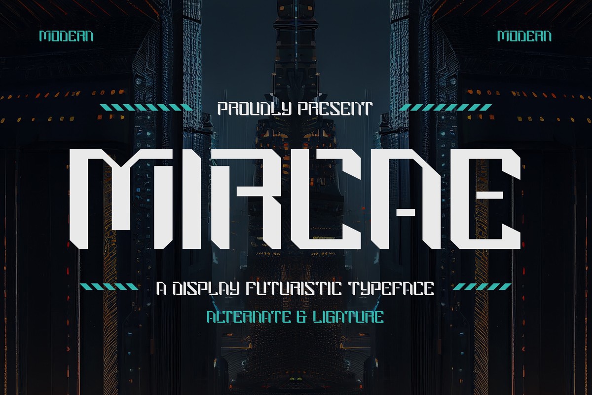 Пример шрифта Mircae