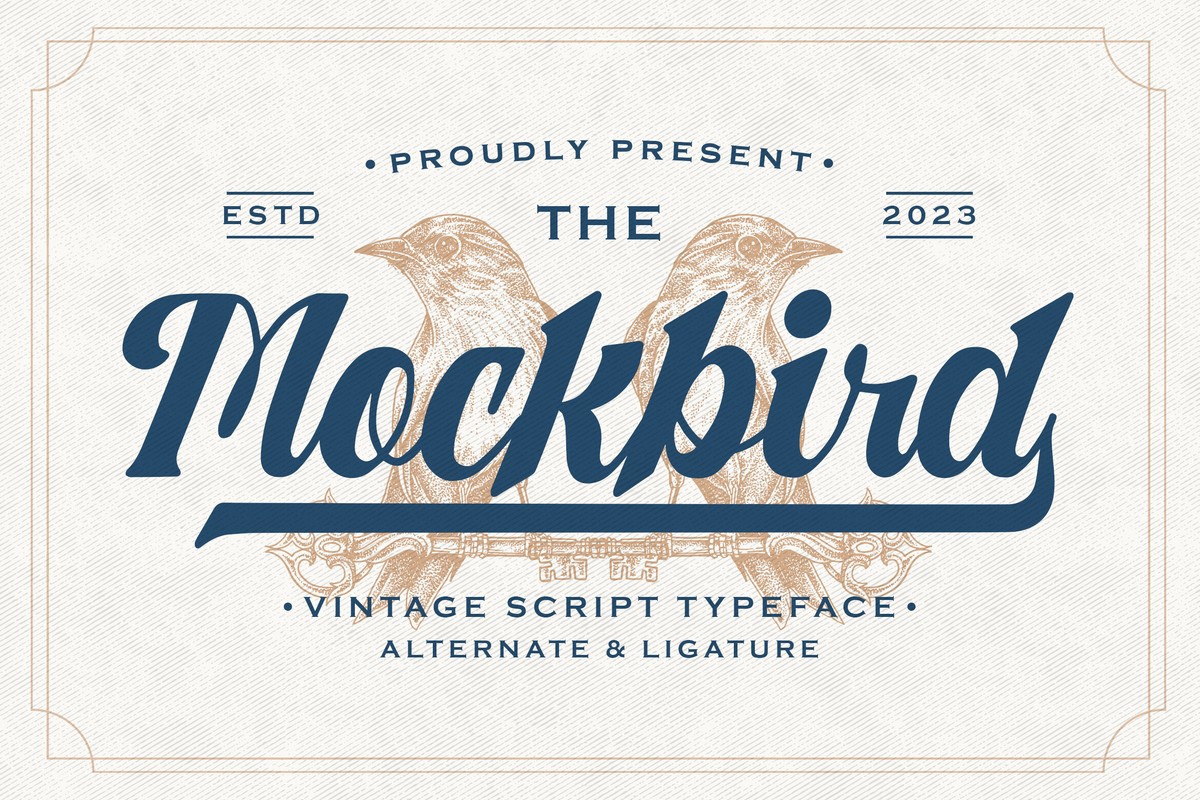 Пример шрифта Mockbird