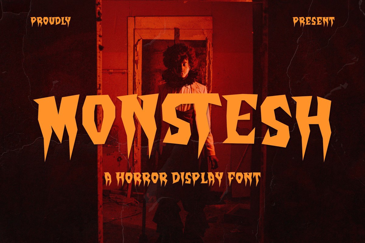 Пример шрифта Monstesh