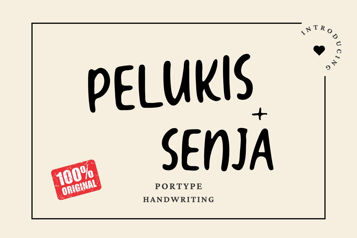 Пример шрифта Pelukis Senja