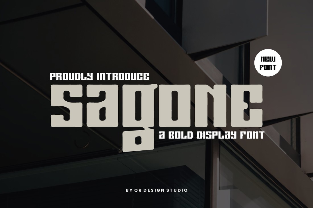 Пример шрифта Sagone