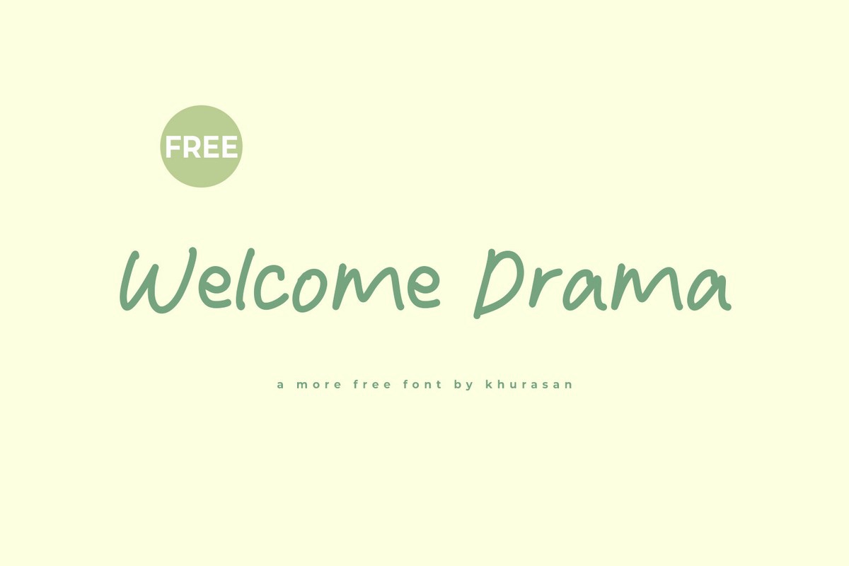 Пример шрифта Welcome Drama