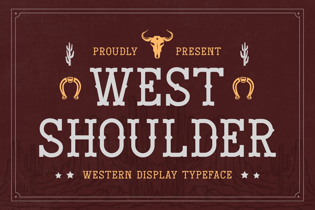 Пример шрифта West Shoulder