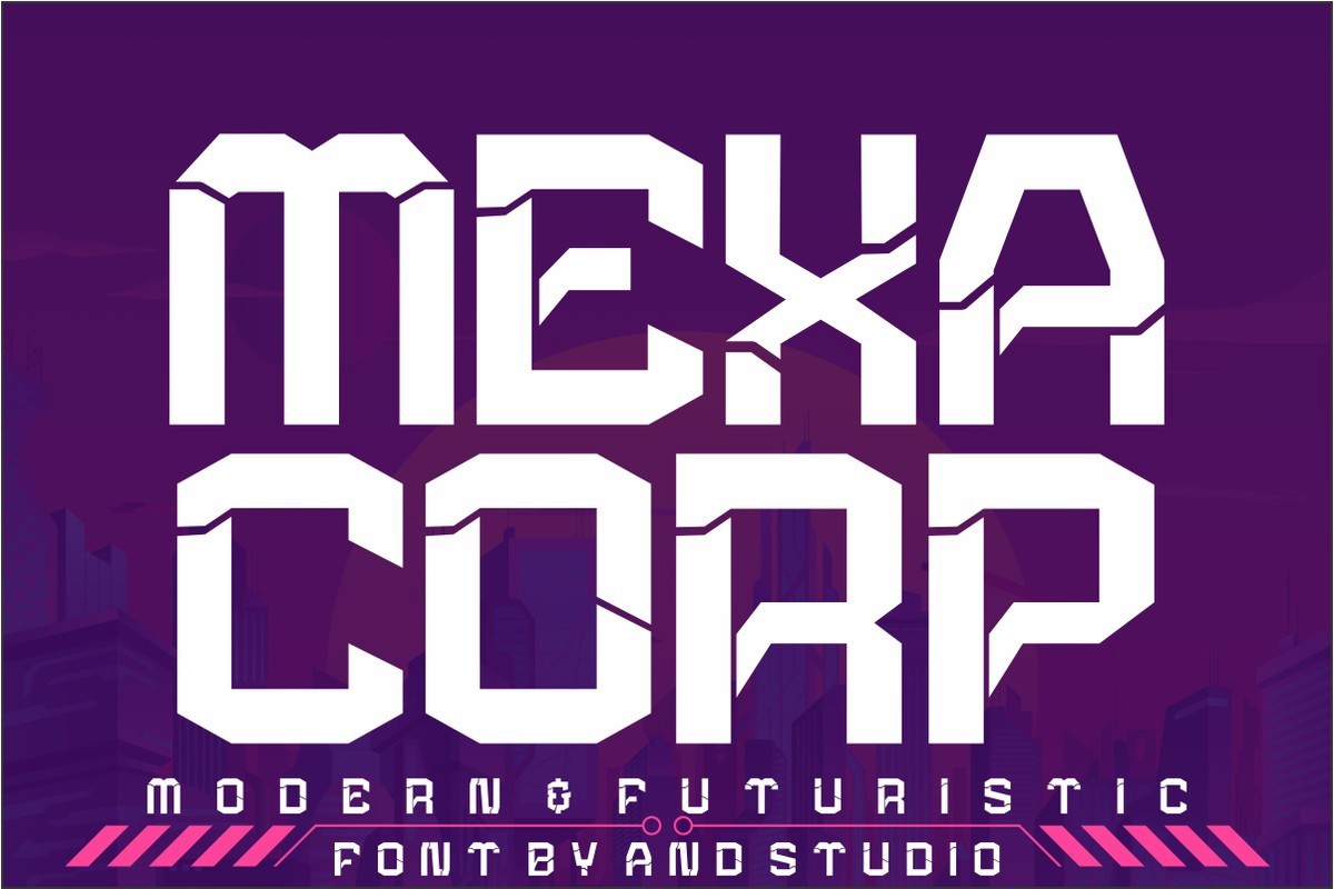 Пример шрифта Mexacorp