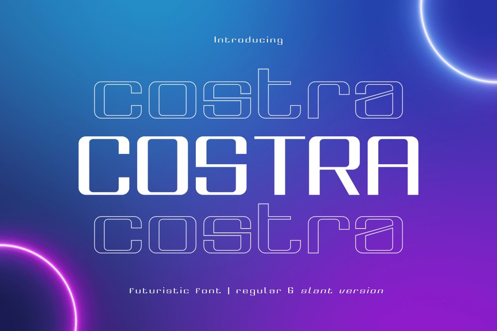 Пример шрифта Costra