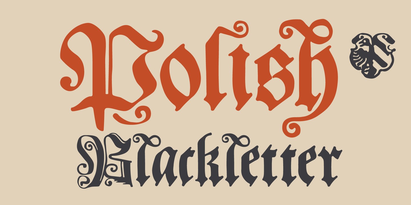 Пример шрифта Polish Blackletter