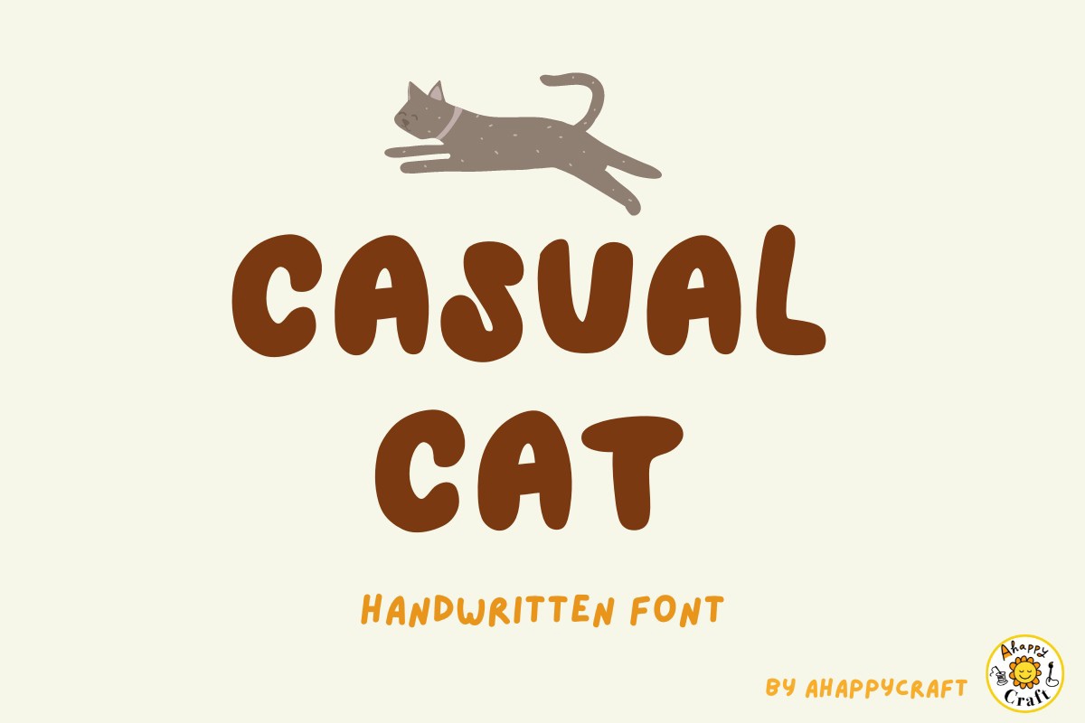 Пример шрифта Casual Cat Regular