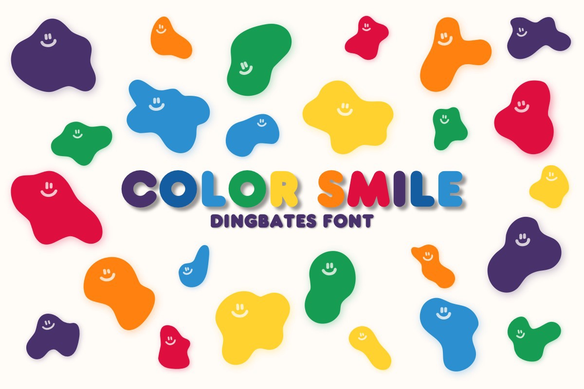 Пример шрифта Color Smile