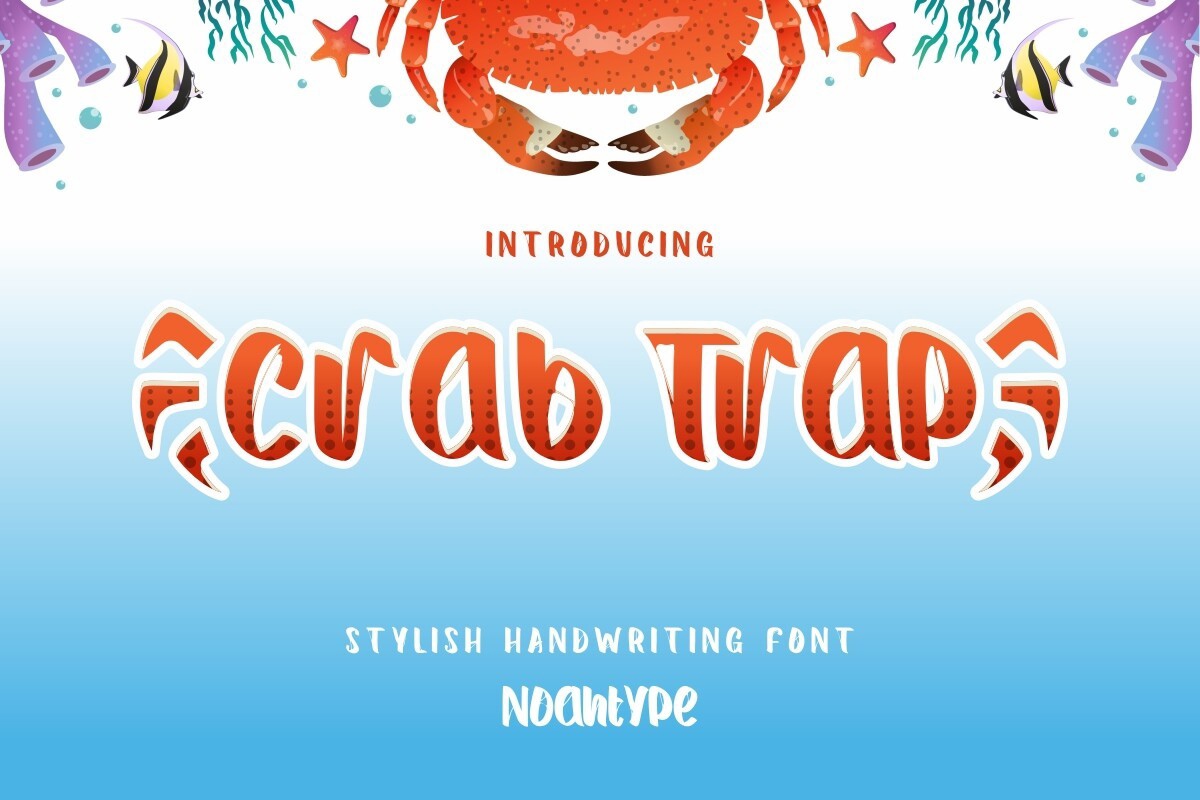 Пример шрифта Crab Trap Regular