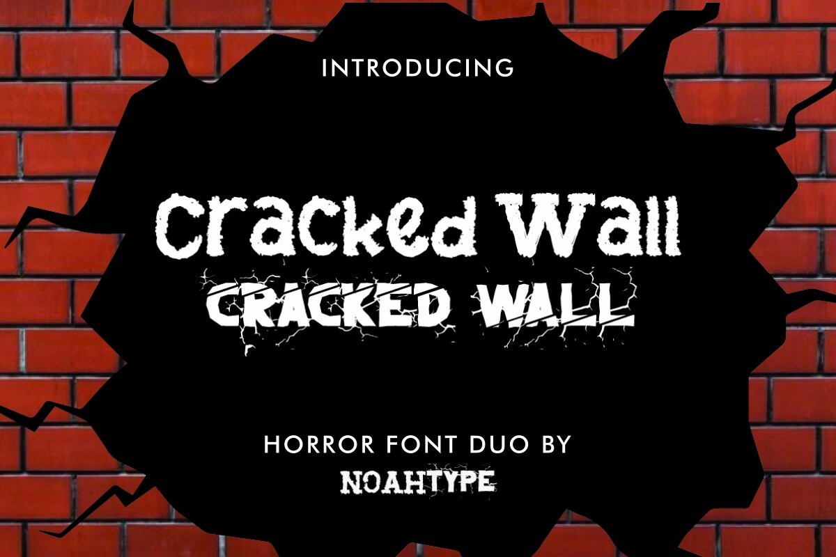 Пример шрифта Cracked Wall Regular