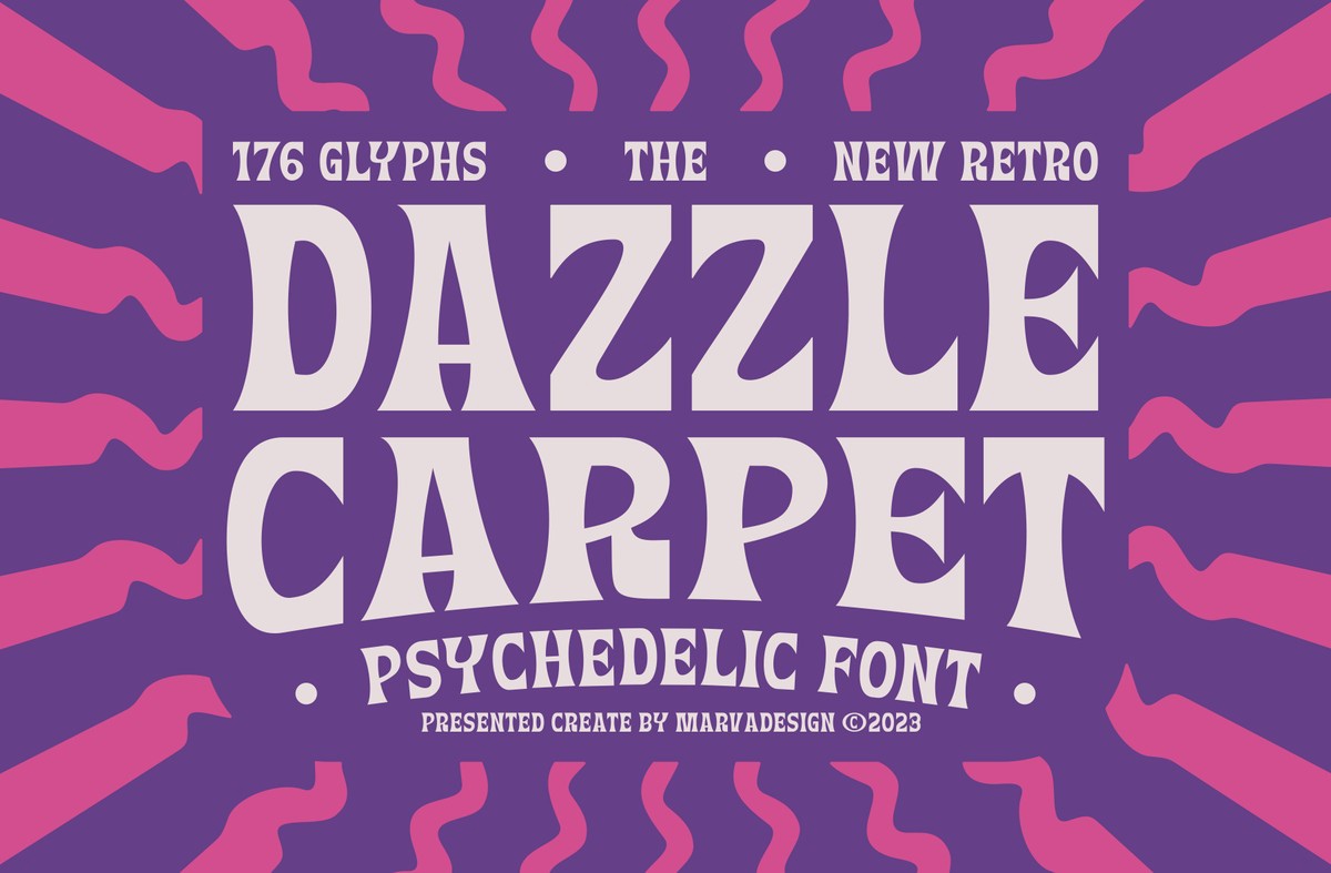 Пример шрифта Dazzle Carpet Regular