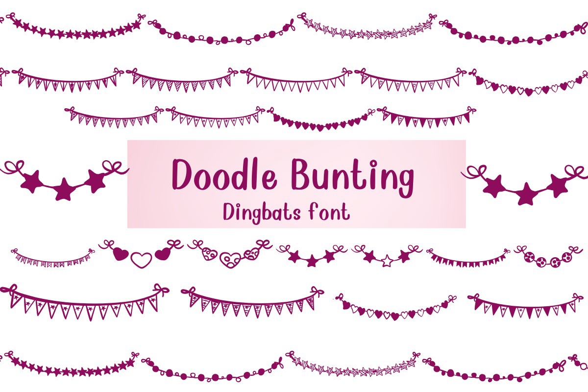 Пример шрифта Doodle Bunting Regular