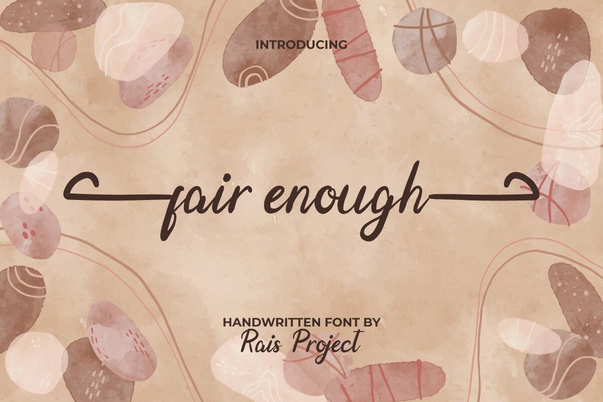 Пример шрифта Fair Enough Regular