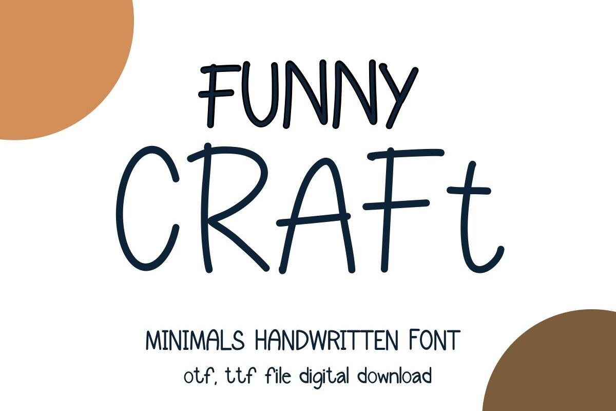 Пример шрифта Funny Craft Regular