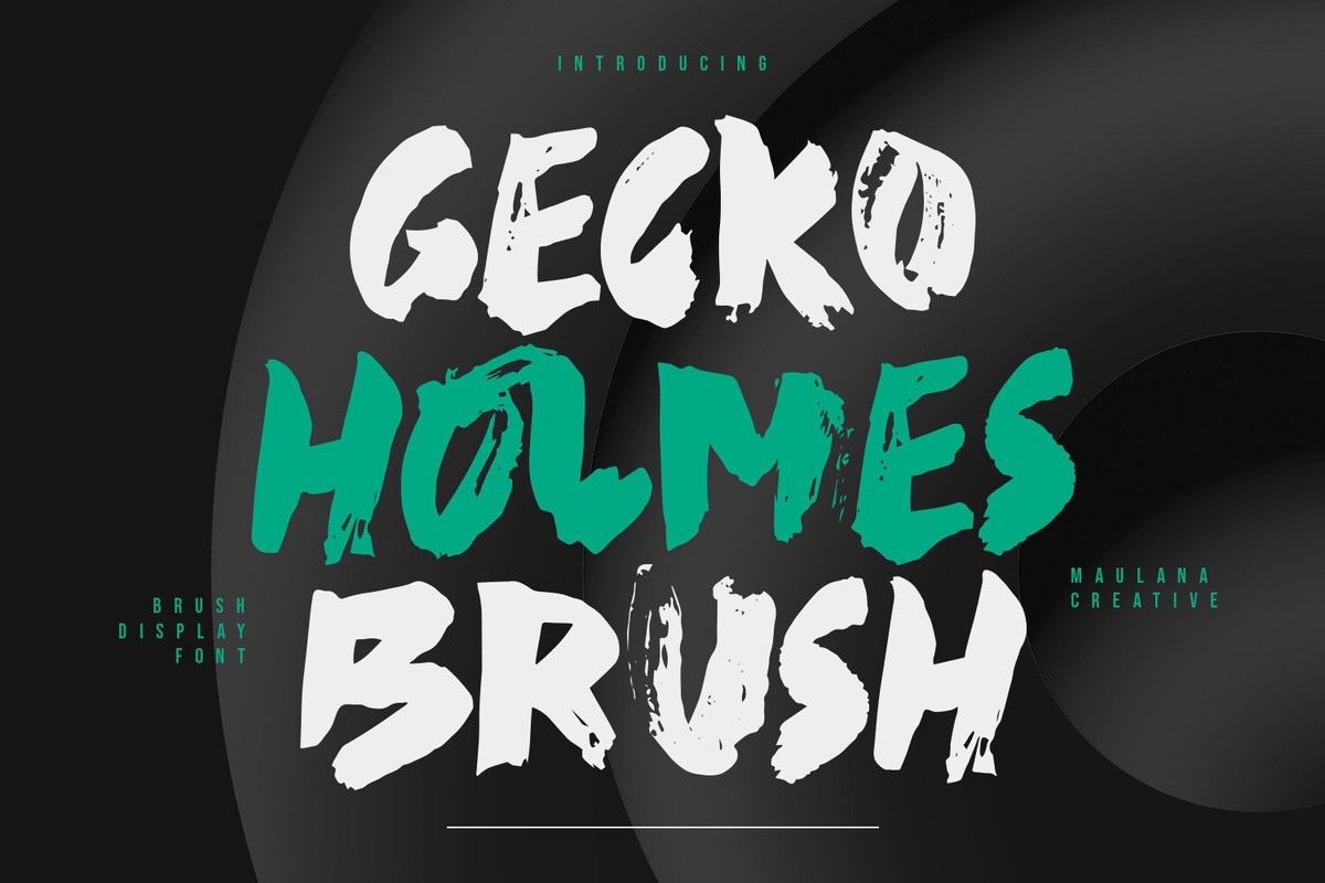 Пример шрифта Gecko Holmes Regular