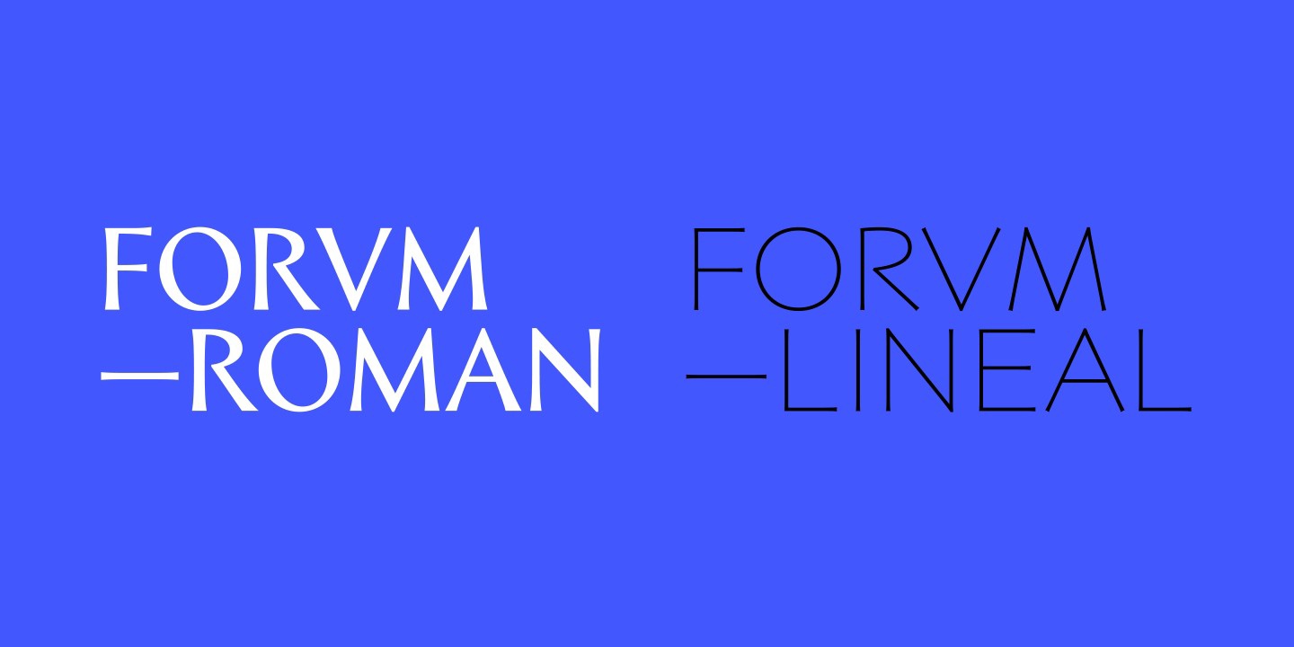 Пример шрифта Forvm Lineal