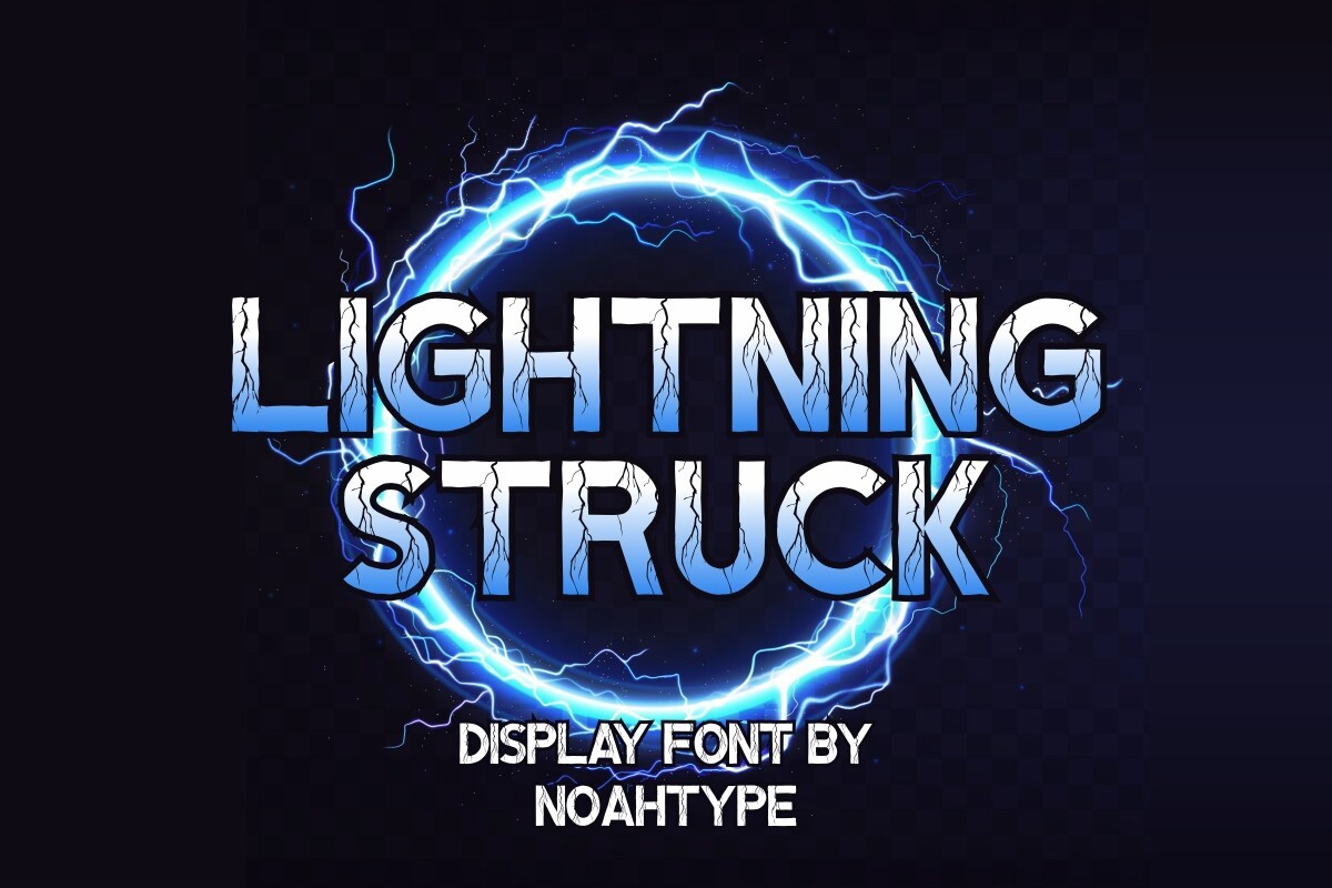 Пример шрифта Lightning Struck Regular