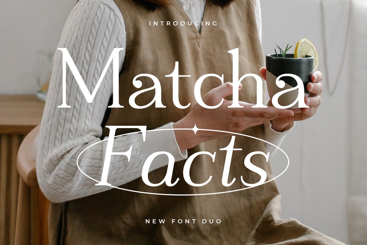 Пример шрифта Matcha Facts