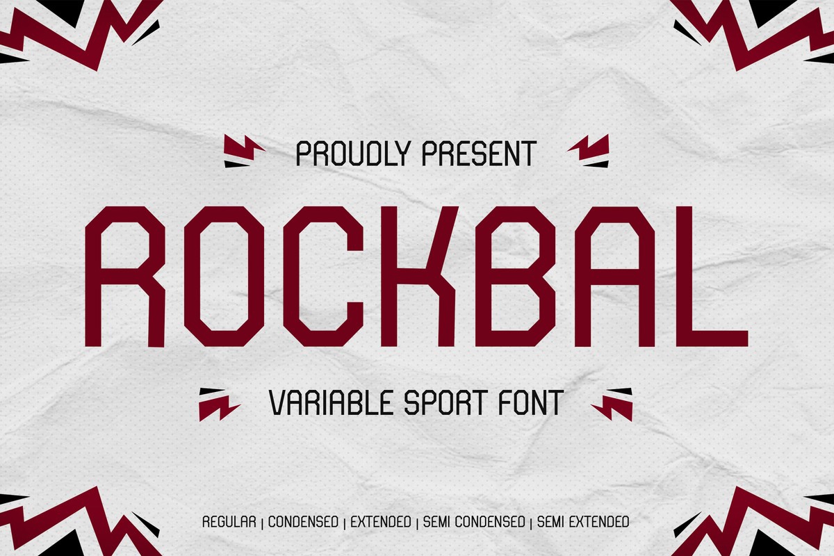 Пример шрифта Rockbal Extended