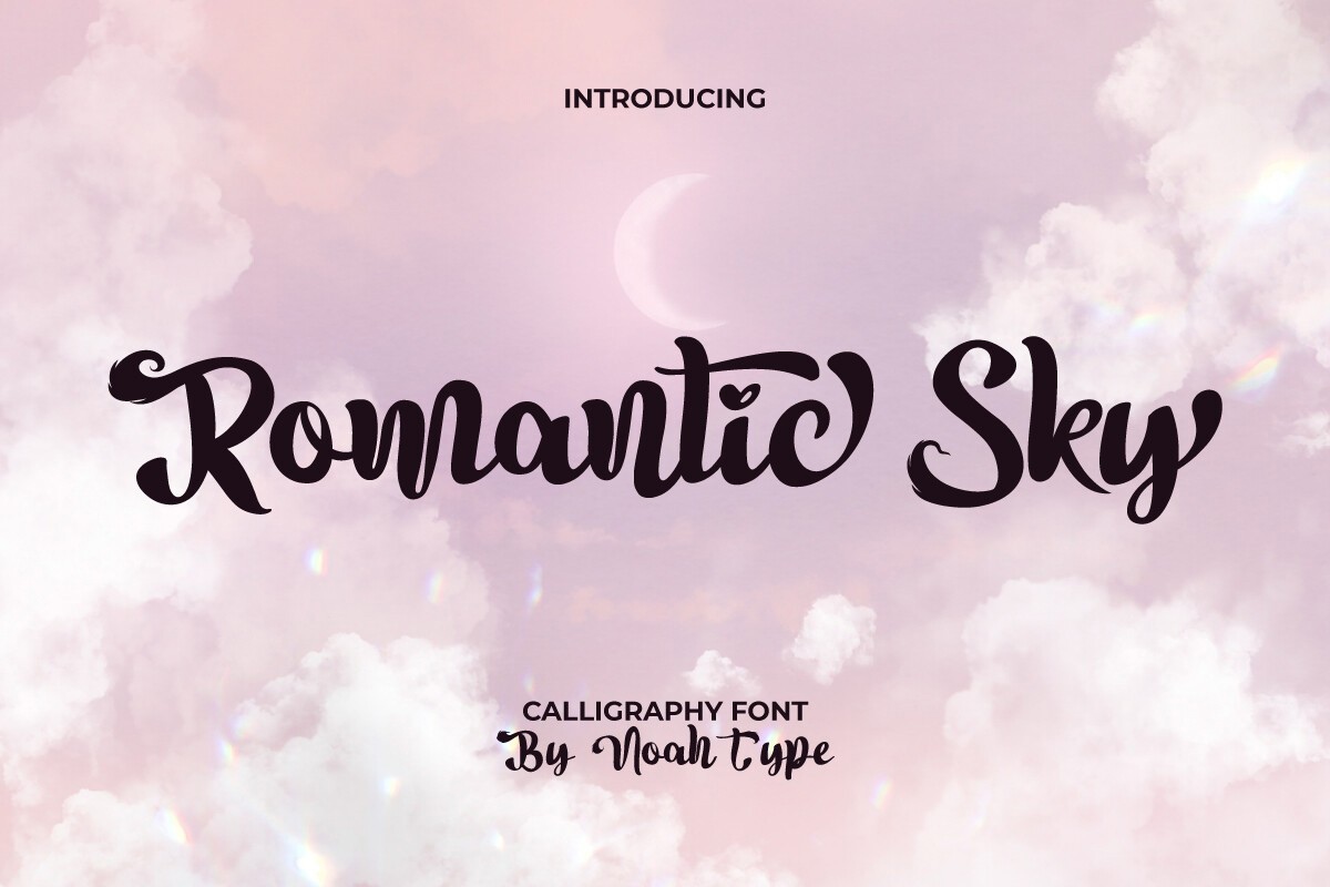 Пример шрифта Romantic Sky Regular