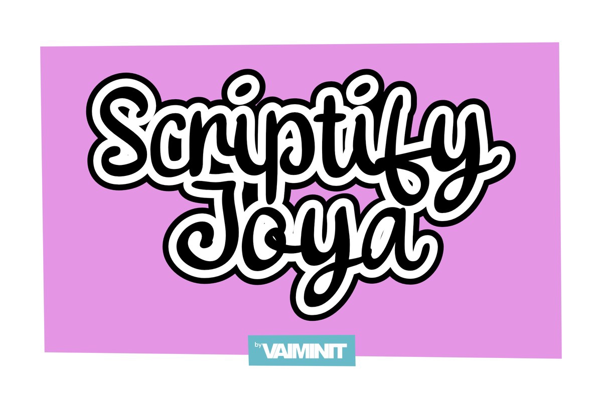 Пример шрифта Scriptify Joya Regular