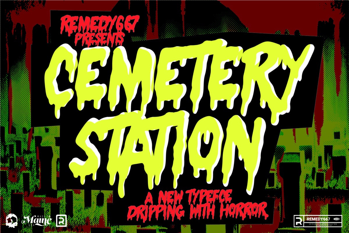 Пример шрифта Cemetery Station Regular