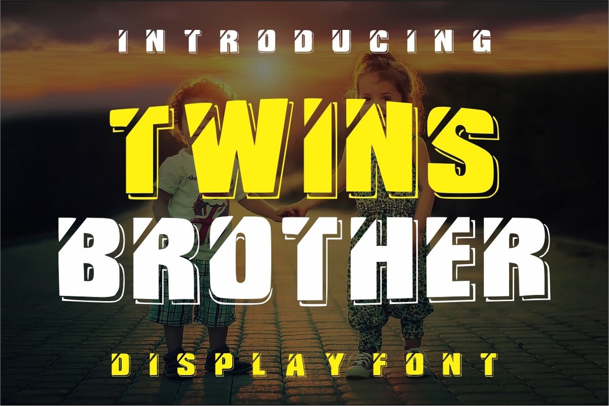 Пример шрифта Twins Brother Regular