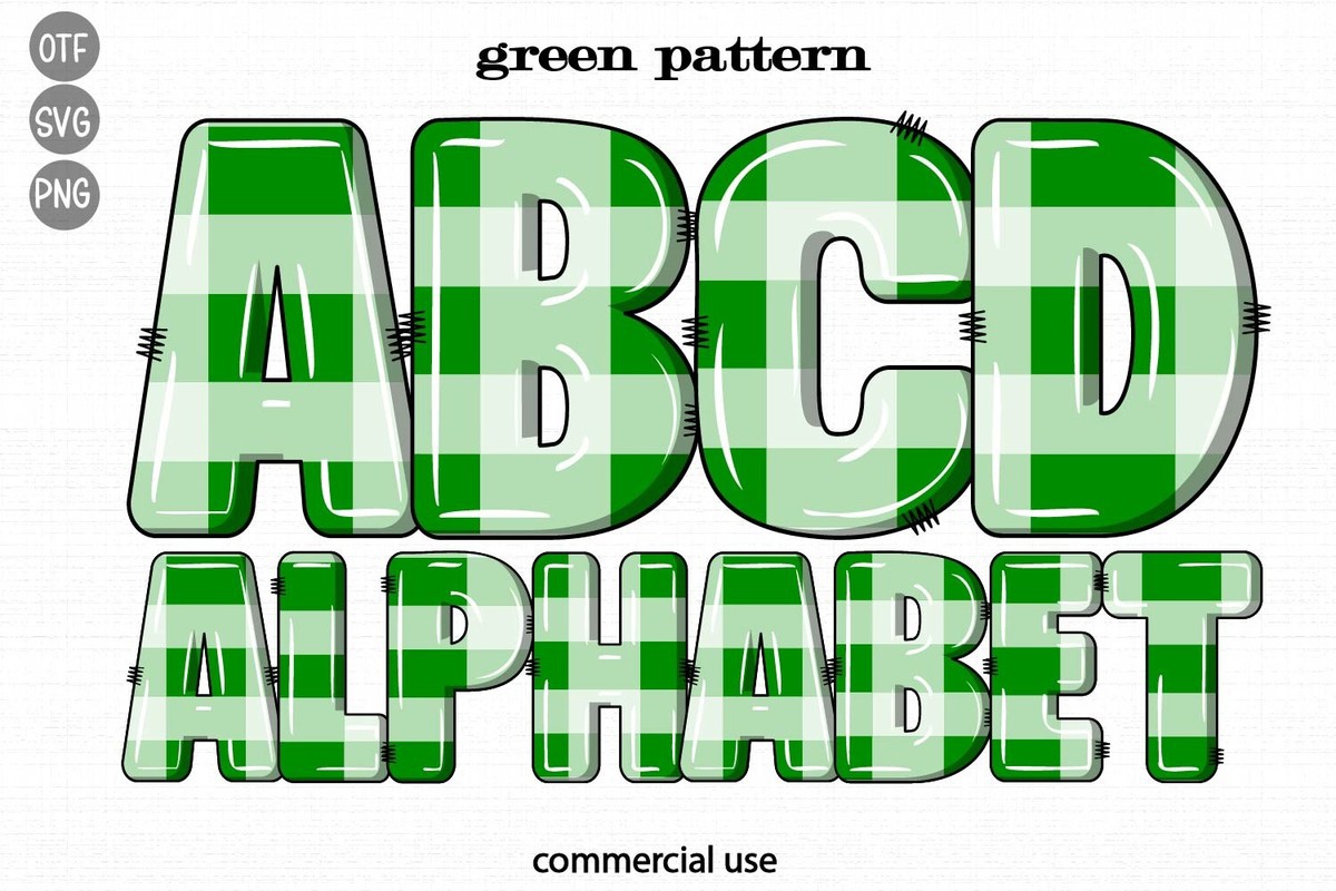 Пример шрифта Green Pattern