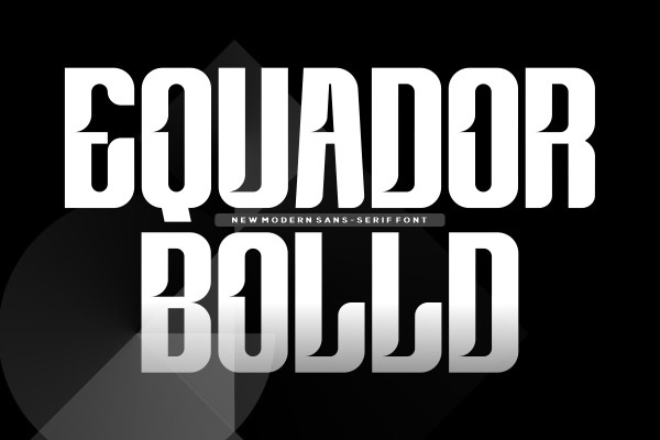 Пример шрифта Equador Bolld