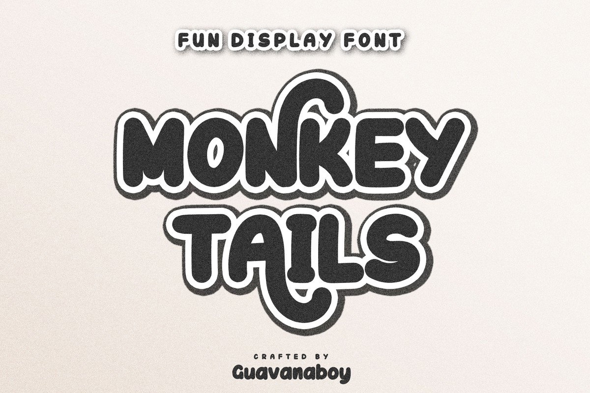 Пример шрифта Monkey Tails Regular