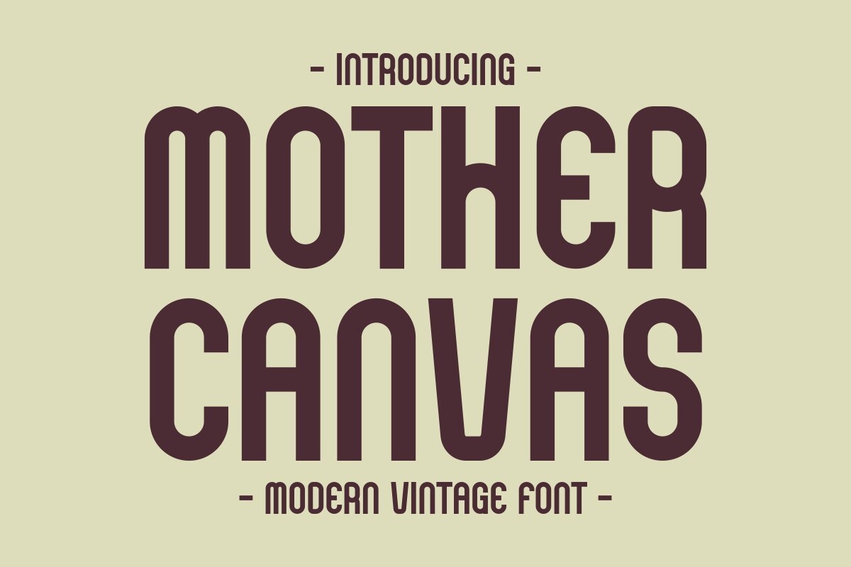 Пример шрифта Mother Canvas Regular