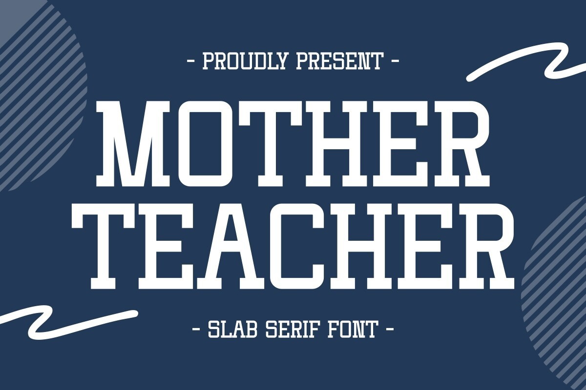 Пример шрифта Mother Teacher Regular