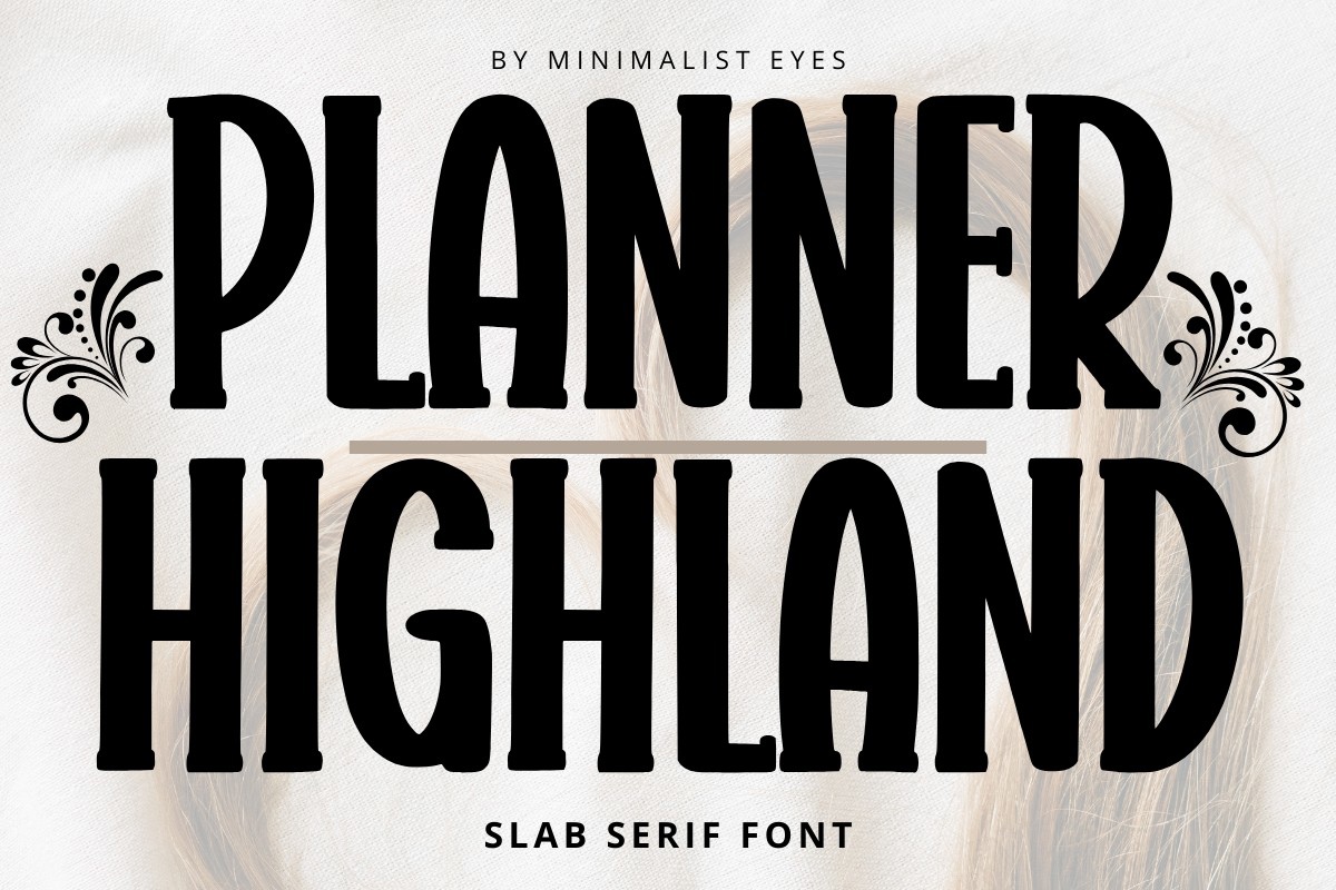 Пример шрифта Planner Highland Regular