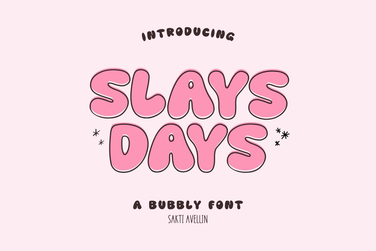 Пример шрифта Slays Days Regular