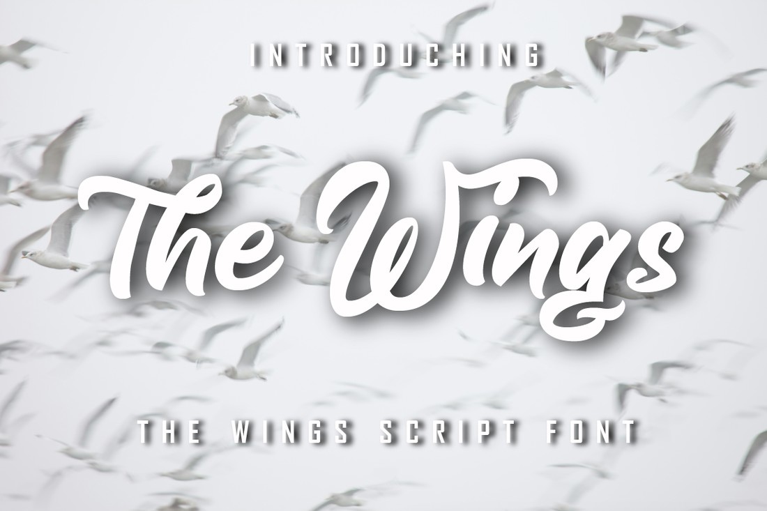 Пример шрифта The Wings Regular