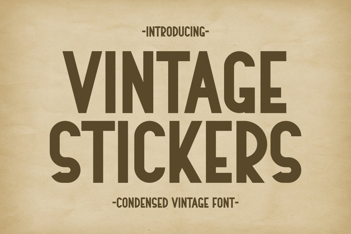 Пример шрифта Vintage Stickers Regular